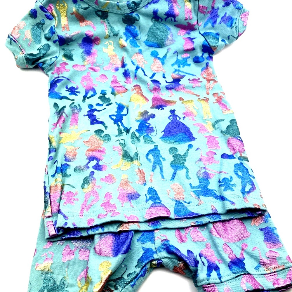 Baby Gap Disney Pajama Set Size 5 Years Girls Matching 2pc Sleepwear Top Shorts